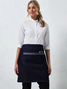 Domain contrast denim waist apron Premier PR128