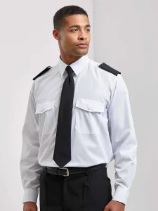 Camicia pilota da uomo a maniche lunghe Premier PR210