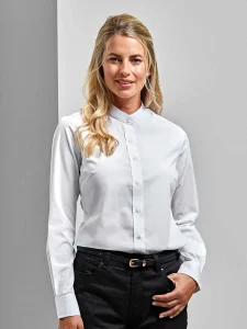 Camicia da donna con collo coreano ‘Grandad’ Premier PR358