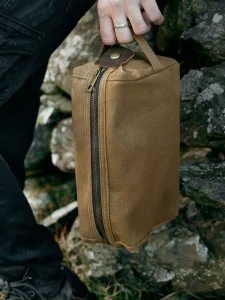 Heritage waxed canvas wash bag Quadra QD651