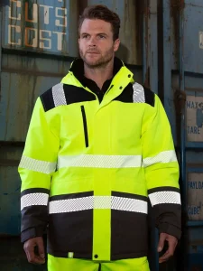 Printable waterproof softshell safety coat Result RER475X