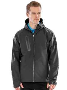 3-layer recycled printable casual hooded softshell Result RER909X