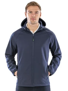 Softshell con cappuccio a 3 strati riciclato stampabile Result RER911M