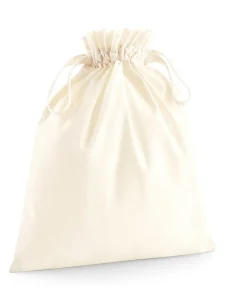 Organic cotton drawcord bag Westford Mill W118XS