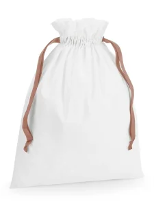 Cotton gift bag with ribbon drawstring Westford Mill W121L