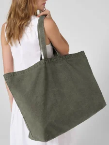 Borsa tote oversize tinta in capo Westford Mill W348