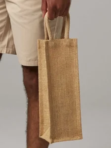 Shimmer jute bottle bag Westford Mill W433
