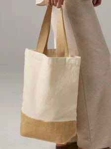 Shopper in canvas con base in juta Westford Mill W450