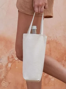 Fairtrade cotton bottle bag Westford Mill W620